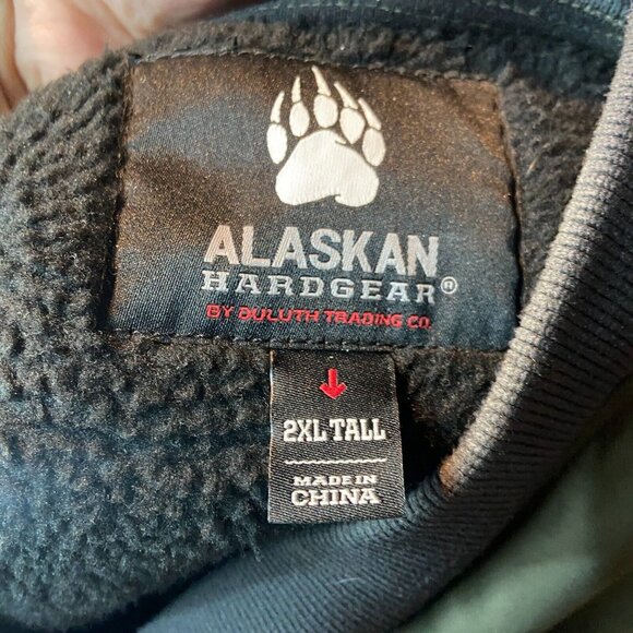 Alaskan Hardgear Men 2XLT Prudhoe Bay Vest Green Full Zip Fleece Lined Utility - Picture 4 of 10